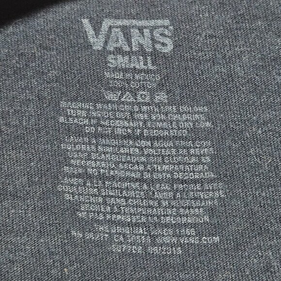 Vans California Original "Off The Wall" Graphic T-Shirt Size Small Black - Picture 12 of 13